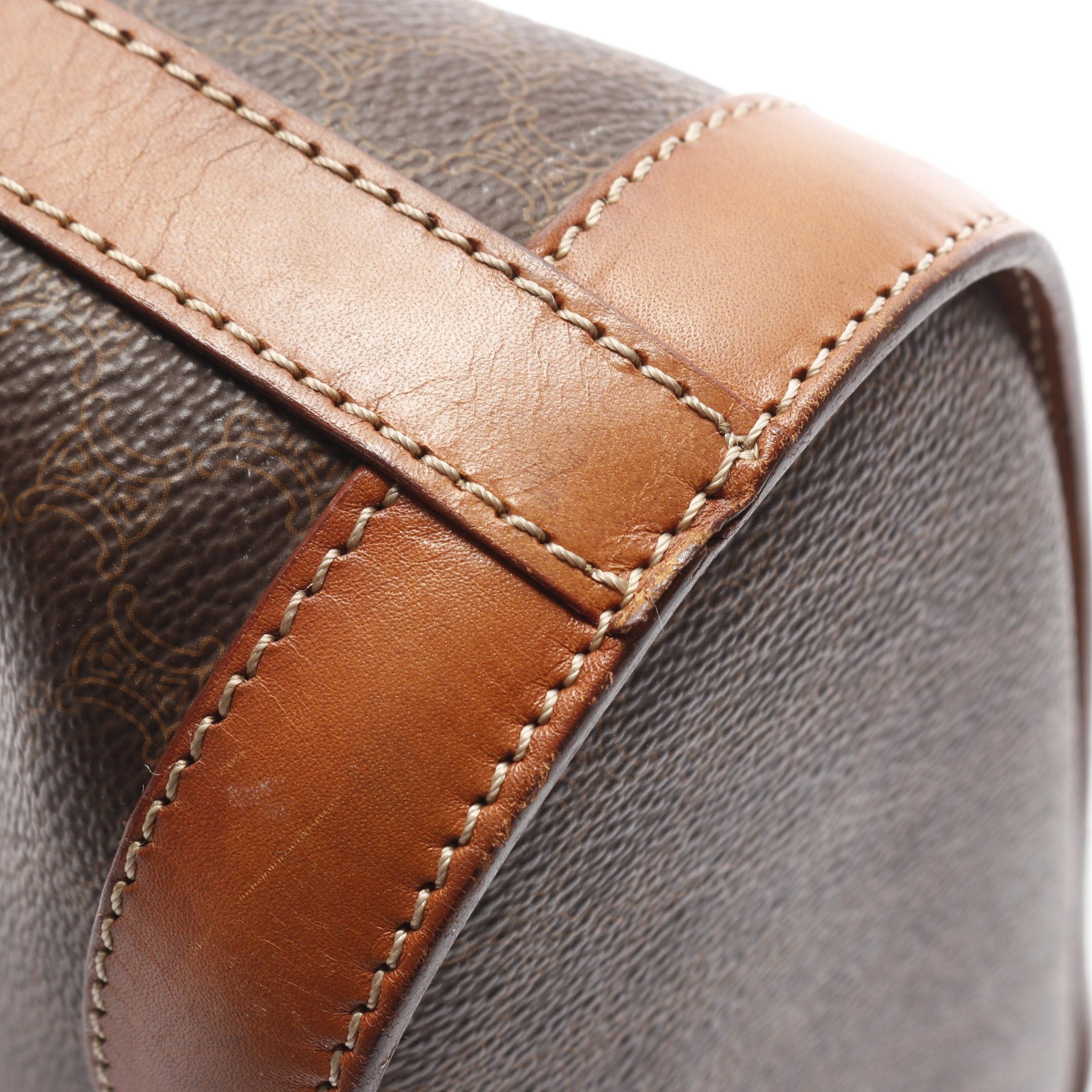 Celine Celine Macadam Handbag Tote Bag Leather Brown Dark Size ONE SIZE - 12 Thumbnail