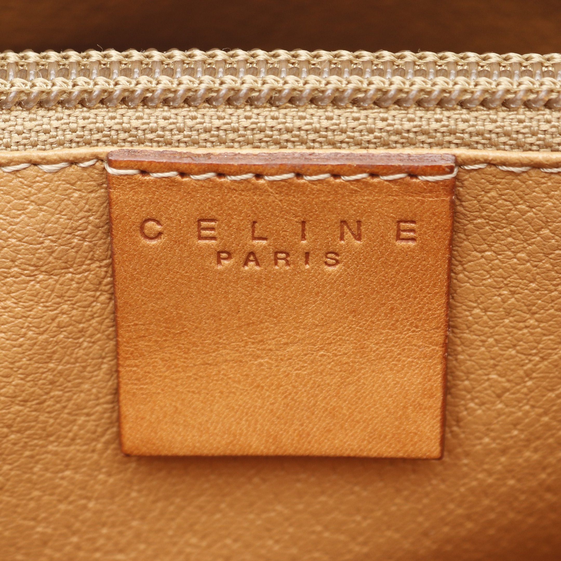 Celine Celine Macadam Handbag Tote Bag Leather Brown Dark Size ONE SIZE - 4 Thumbnail