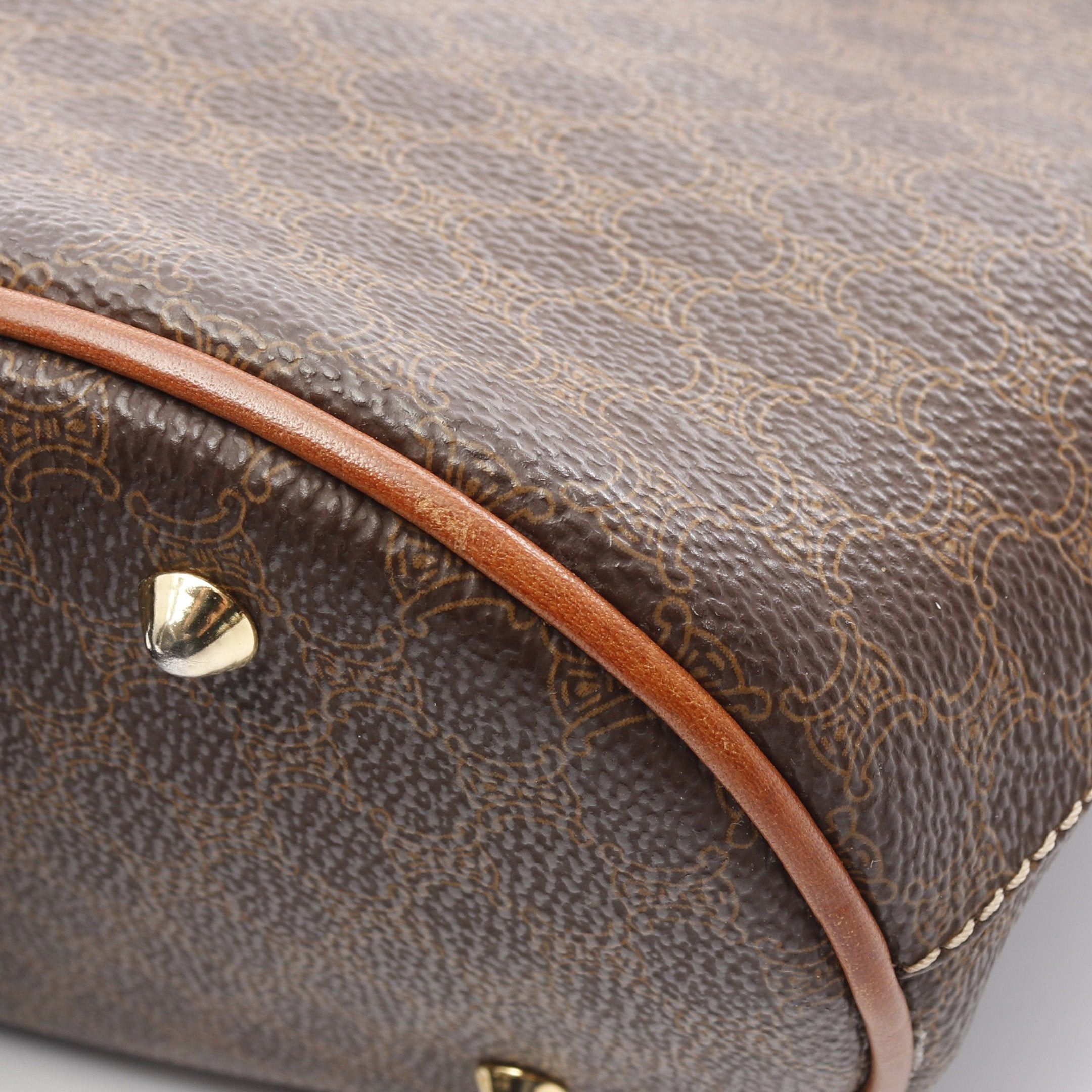 Celine Celine Macadam Handbag Tote Bag Leather Brown Dark Size ONE SIZE - 10 Thumbnail