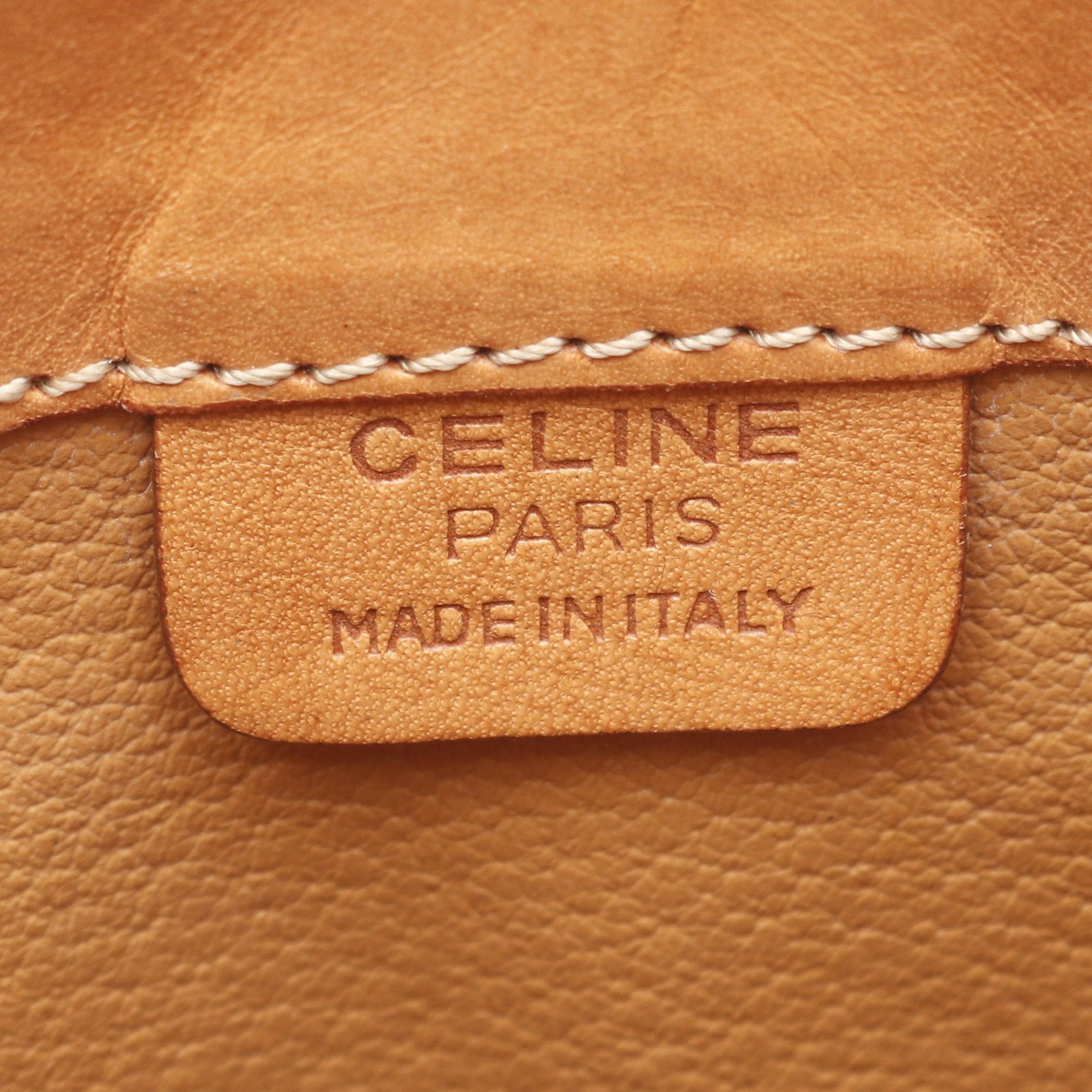 Celine Celine Macadam Shoulder Bag Leather Brown Dark Purse Size ONE SIZE - 4 Thumbnail