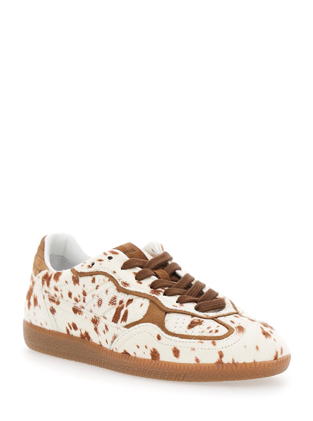 ALOHAS 'Tb.490' Brown Low Top Sneakers with Embossed Logo on the Side and Perforated Details in Leather Woman Size US 9 / IT 39 - 2 Thumbnail