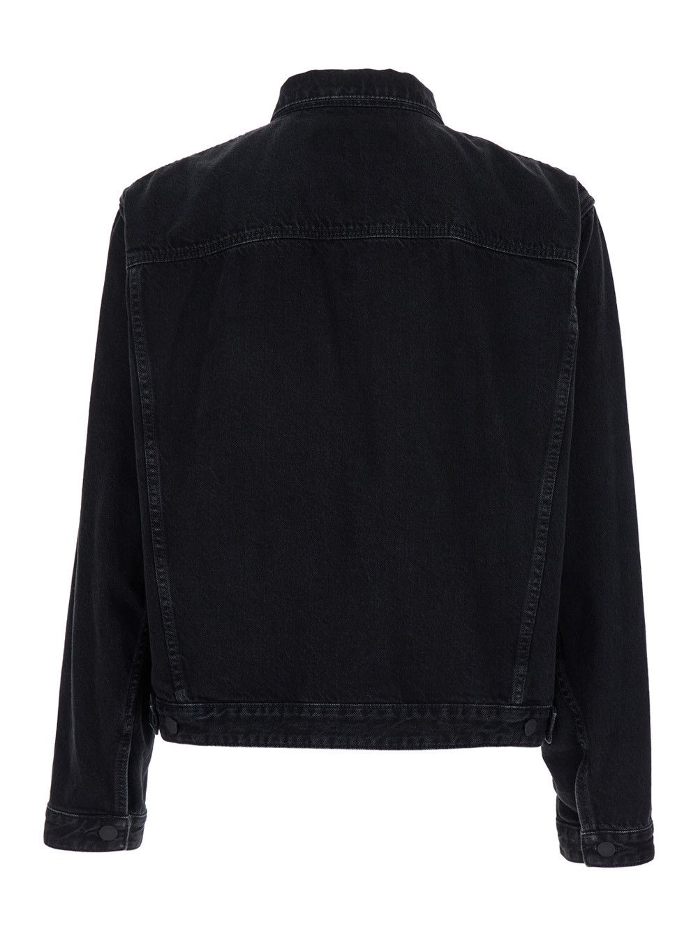 Dsquared2 Black Jacket with Classic Collar and Embossed Logo on the Front in Denim Man Size US XXL / EU 58 / 5 - 2 Thumbnail