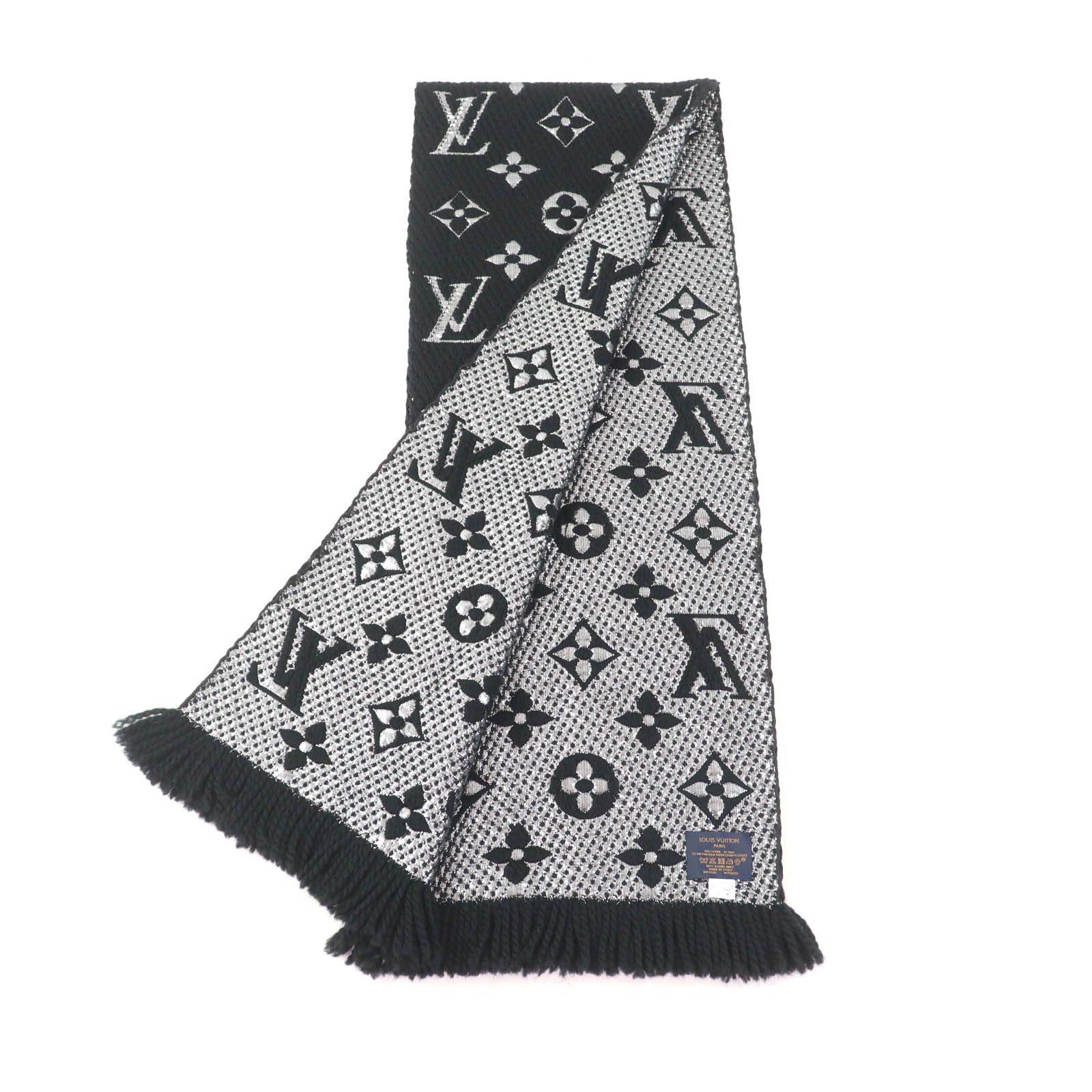 Louis Vuitton Louis Vuitton Louis Vuitton Escalp Logo Mania Shine Monogram Wool Scarf Natural Material Scarf M75833 Size ONE SIZE - 2 Thumbnail