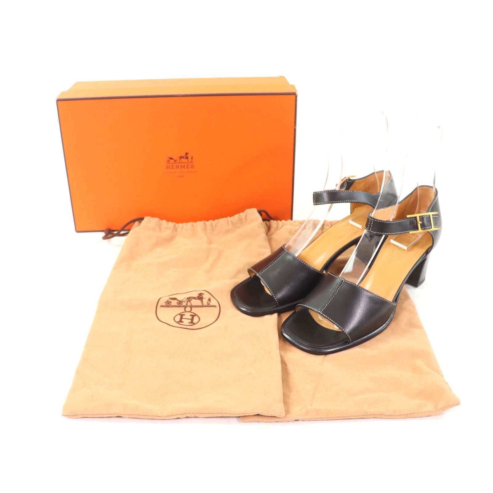 Hermes Hermes Hermes Ankle strap API Metal Leather Sandals Leather Shoes Size ONE SIZE - 2 Thumbnail