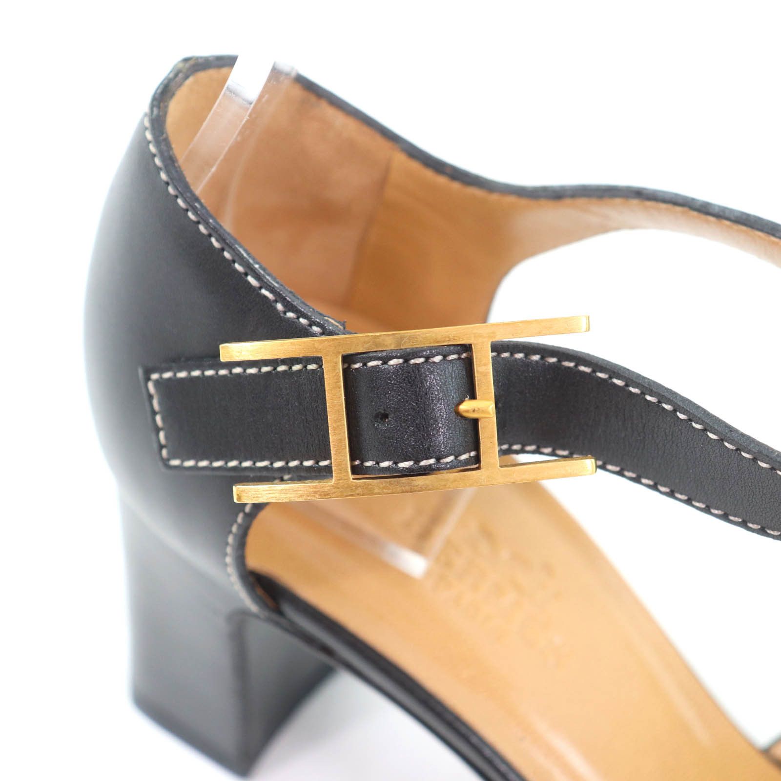 Hermes Hermes Hermes Ankle strap API Metal Leather Sandals Leather Shoes Size ONE SIZE - 9 Thumbnail