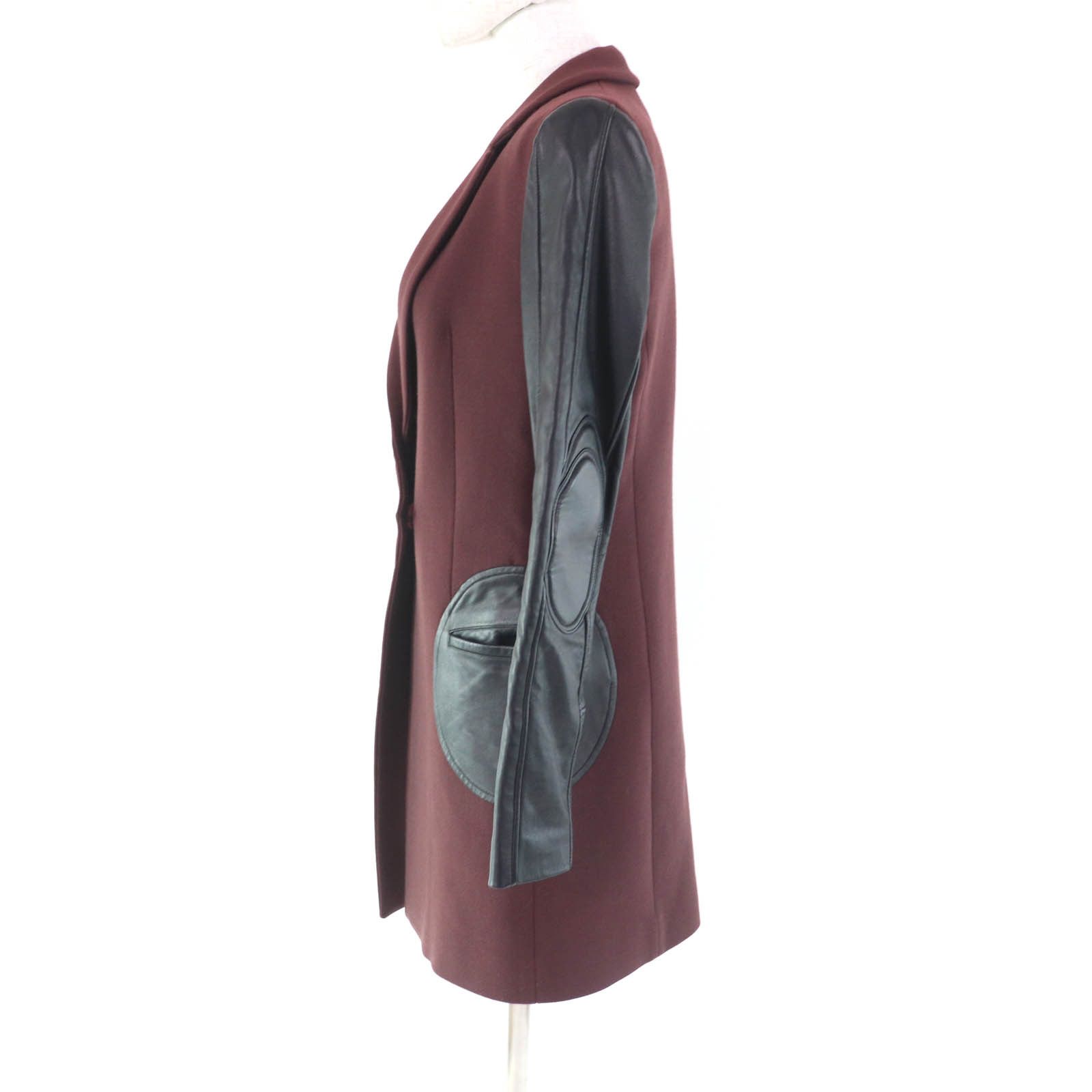 Versace Versus Versace Leather Sheepskin Polyester Jacket Leather Outerwear