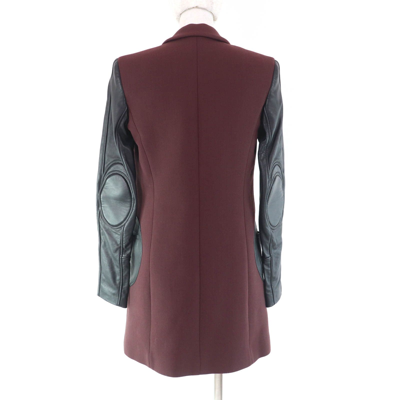 Versace Versus Versace Leather Sheepskin Polyester Jacket Leather Outerwear