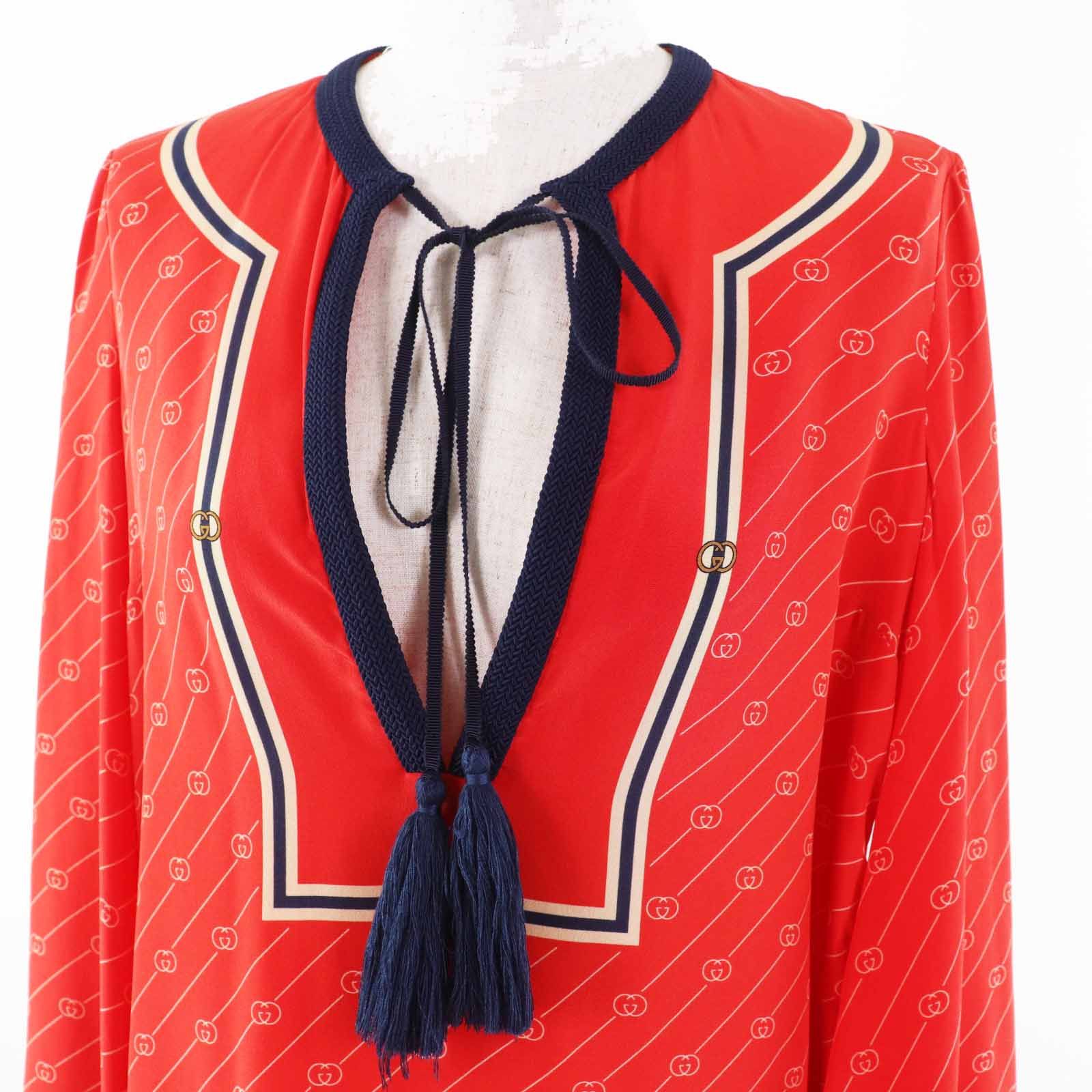 Gucci Gucci Gucci GG diagonal silk tunic Others Tops 661958 Size ONE SIZE - 2 Thumbnail
