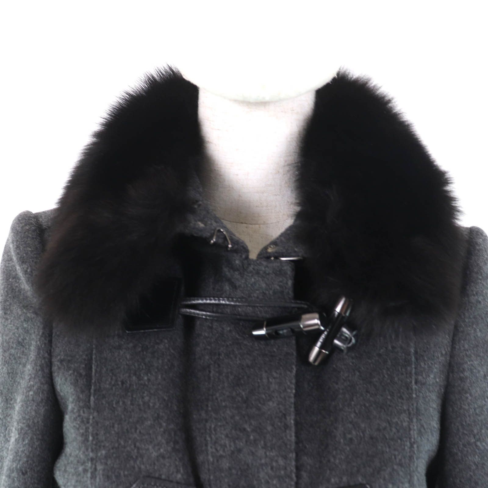 Burberry Burberry Burberry London FOX Fur Wool Cashmere Coat Natural Material Outerwear Size ONE SIZE - 4 Thumbnail