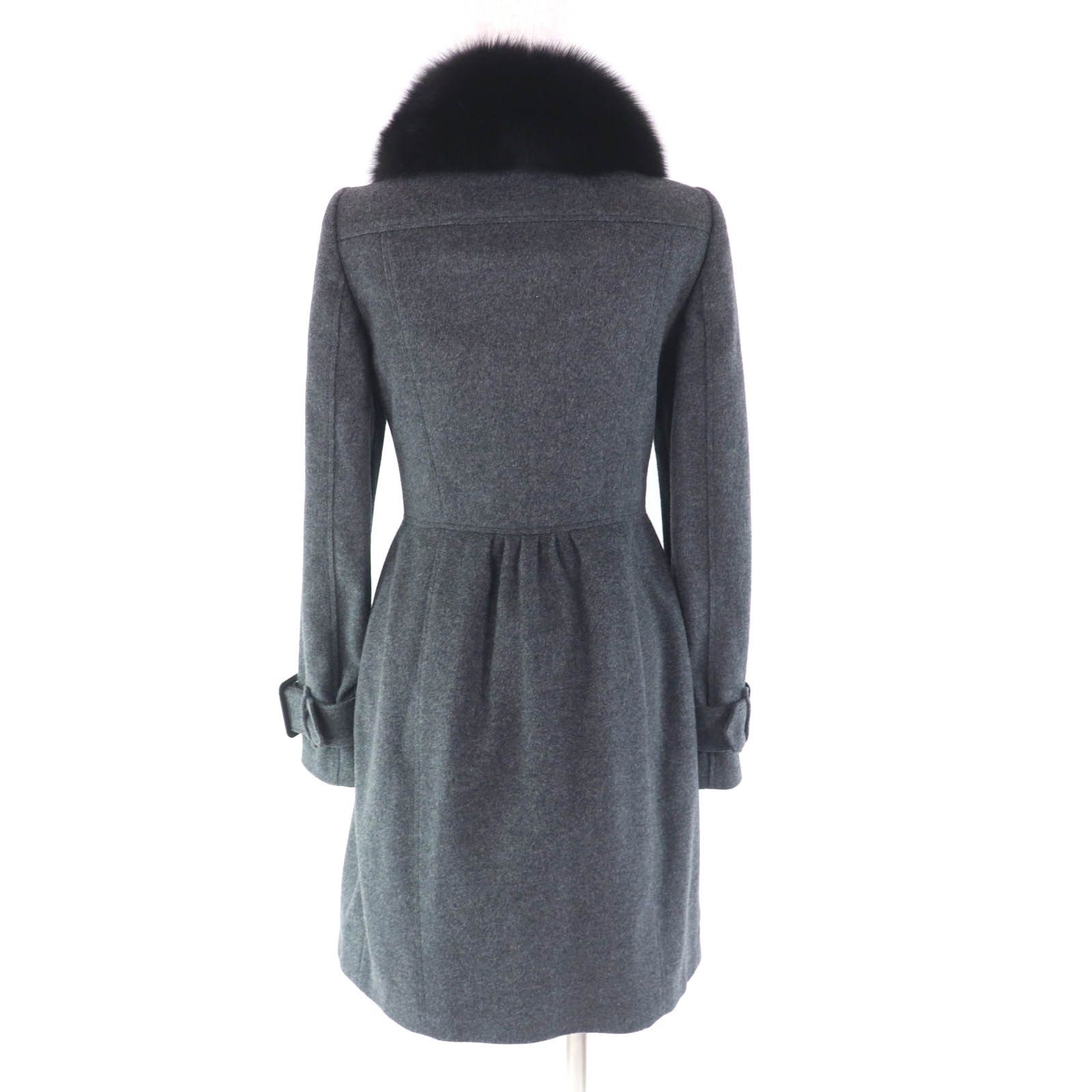 Burberry Burberry Burberry London FOX Fur Wool Cashmere Coat Natural Material Outerwear Size ONE SIZE - 3 Thumbnail
