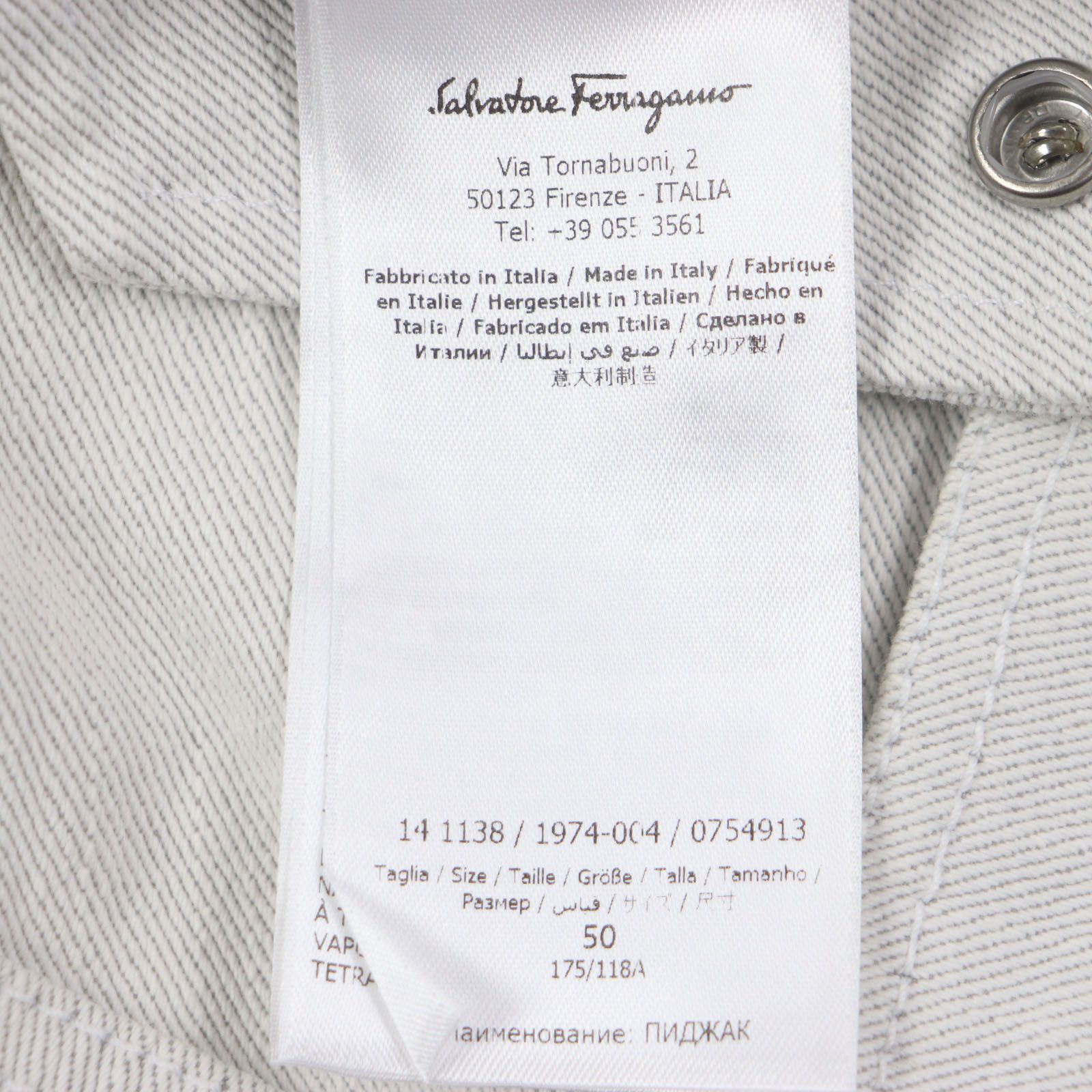 Salvatore Ferragamo Salvatore Ferragamo Salvatore Ferragamo Denim Cotton Jacket Cotton Outerwear DUTY FREE for USA Size ONE SIZE - 7 Thumbnail