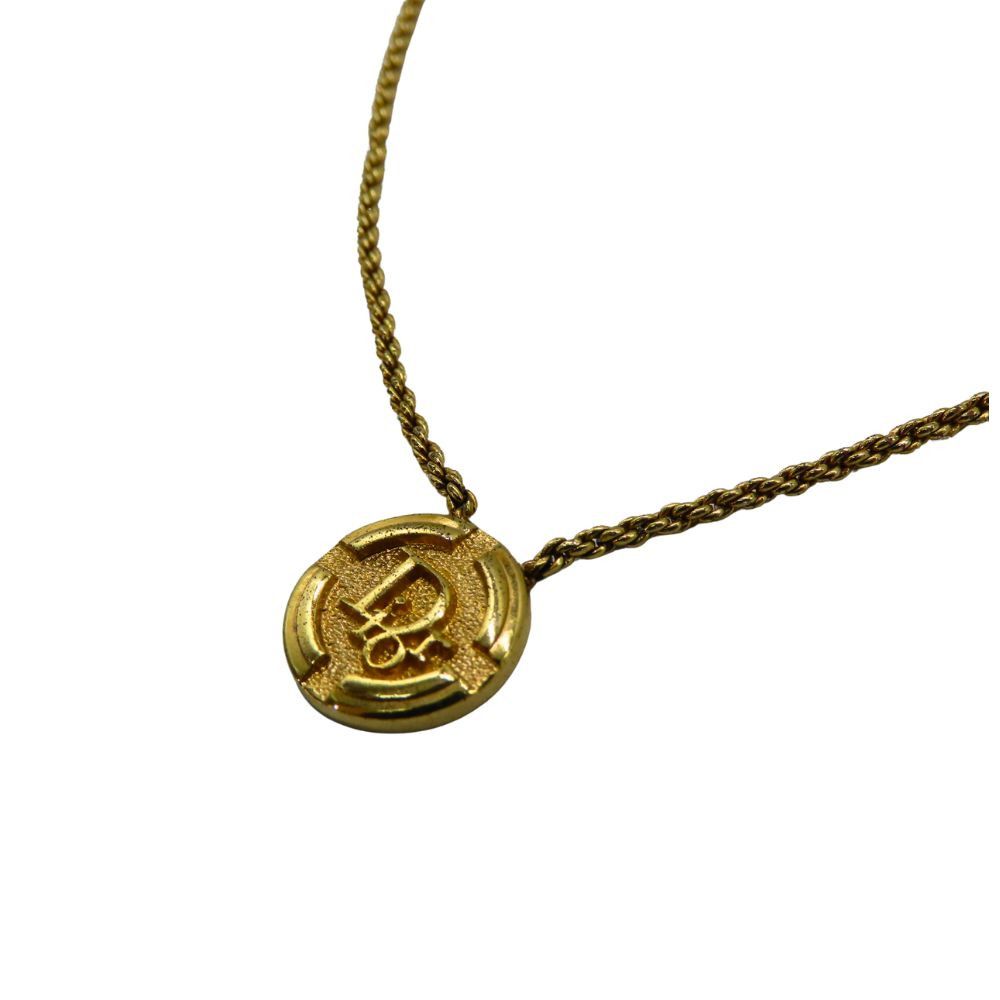 Dior Dior Christian Dior Logo Coin Necklace Metal Necklace Size ONE SIZE - 3 Thumbnail
