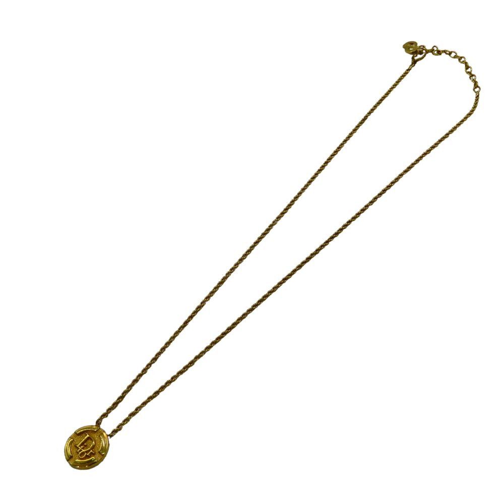 Dior Dior Christian Dior Logo Coin Necklace Metal Necklace Size ONE SIZE - 2 Thumbnail