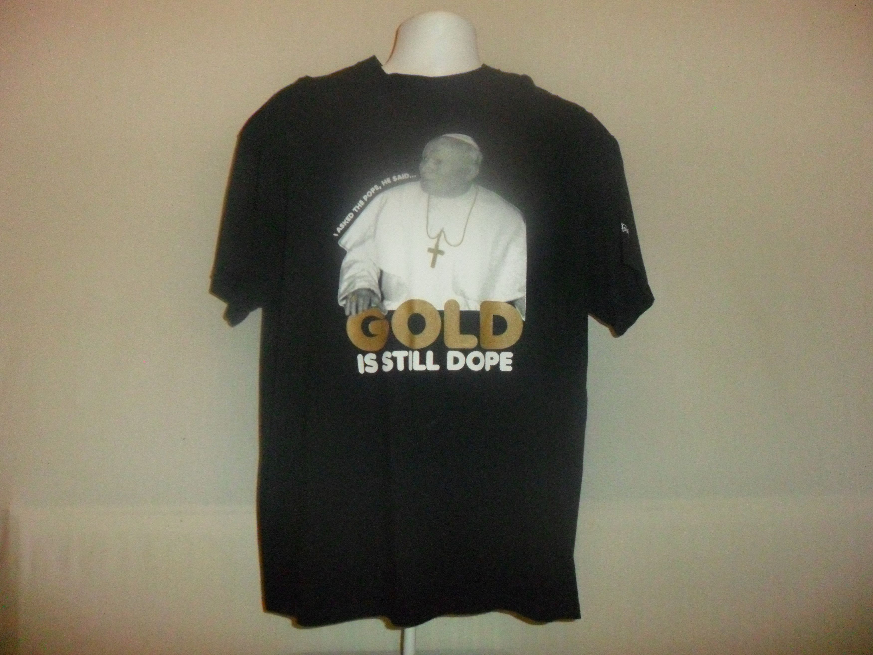 【OLD STUSSY】Stussy Pope Gold Still  Tee Stussy Pope Gold Still Dope Tee White Limited Edition