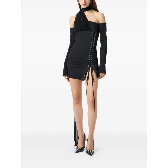 Blumarine BLUMARINE Women Dresses 2A665A N0990 BLACK Size S / US 4 / IT 40 - 2 Thumbnail