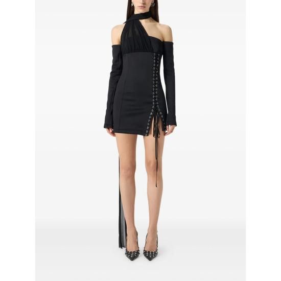 Blumarine BLUMARINE Women Dresses 2A665A N0990 BLACK Size S / US 4 / IT 40 - 4 Thumbnail