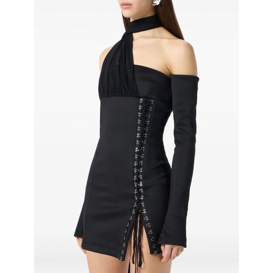 Blumarine BLUMARINE Women Dresses 2A665A N0990 BLACK Size S / US 4 / IT 40 - 3 Thumbnail