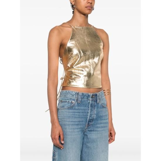 Cult Gaia CULT GAIA Women Tops LTP3930LR3062 JUHI GOLD Size M / US 6-8 / IT 42-44 - 4 Thumbnail