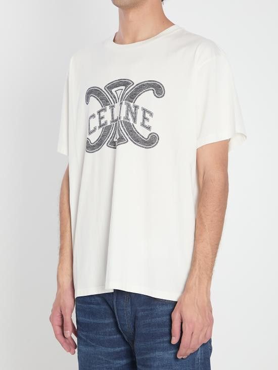 Celine CELINE Men T-Shirts RX0BO671Q WHITE Size US L / EU 52-54 / 3 - 2 Thumbnail