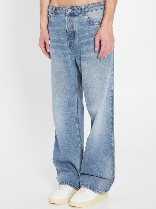 AMI AMI Men Straight Pants HTR450 BLUE Size US 29 - 2 Thumbnail