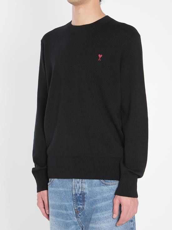 AMI AMI Men Sweater HKS826 BLACK Size US M / EU 48-50 / 2 - 2 Thumbnail