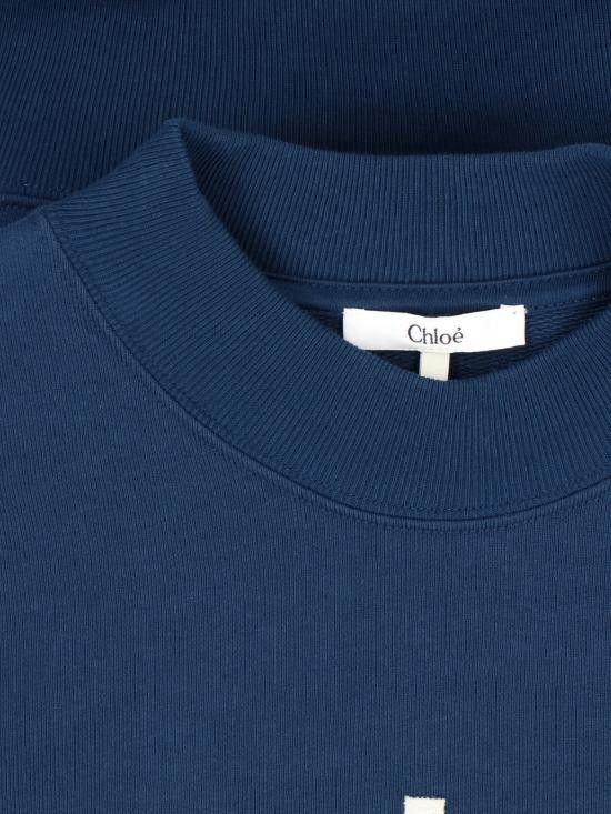 Chloe CHLOE Women Hoodies 24AJH12192 4C6 Blue Size L / US 10 / IT 46 - 5 Thumbnail