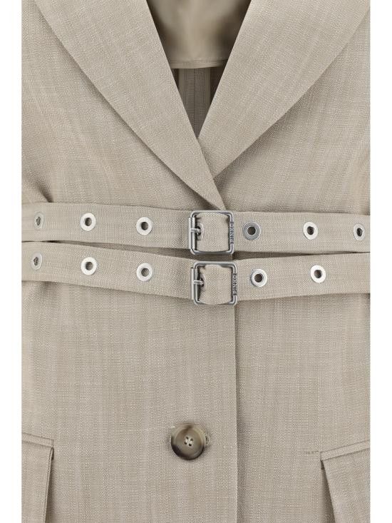Pinko PINKO Women Suit Jackets 104887A2EJ D18 BEIGE Size S / US 4 / IT 40 - 3 Thumbnail