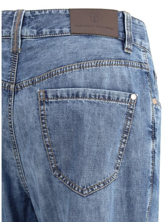 Brunello Cucinelli BRUNELLO CUCINELLI Women Denim Pants MH192P5565 C8982 BLUE Size 30" / US 8 / IT 44 - 3 Thumbnail