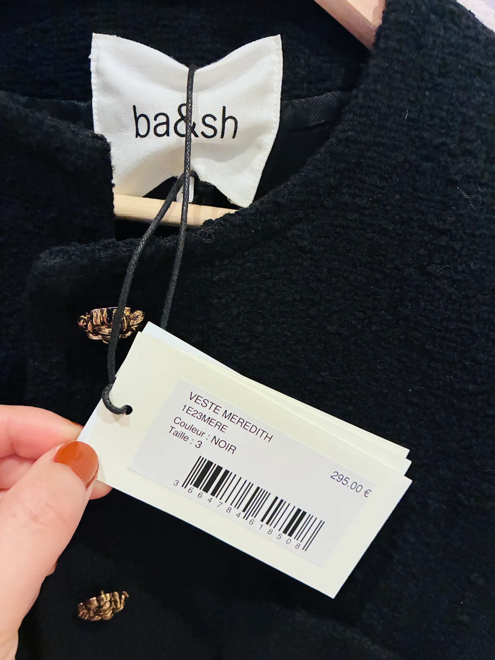 ba&sh ba&sh MEREDITH JACKET - Bouclés Blazer Size M / US 6-8 / IT 42-44 - 3 Thumbnail