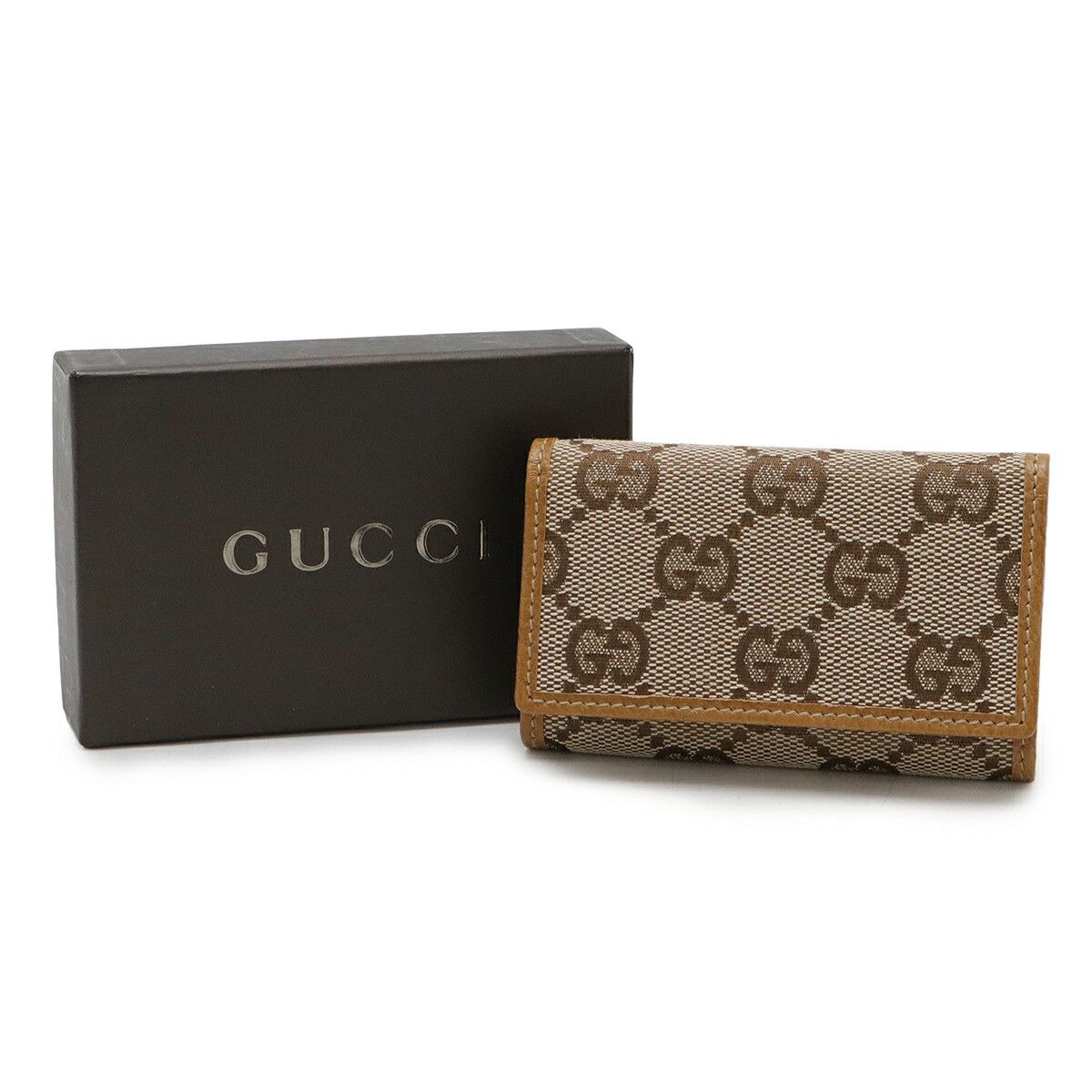 Gucci Gucci Gucci GG Canvas Leather Key Case Canvas Key case 04564 0416 Size ONE SIZE - 8 Thumbnail