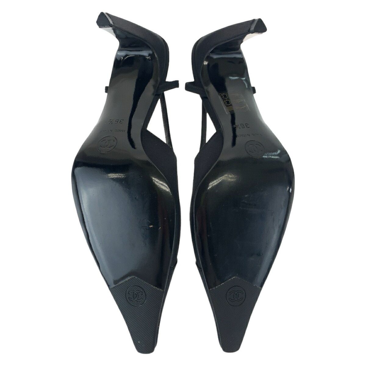 Chanel Chanel Chanel Coco Mark Rhinestone Satin Pumps Others Shoes DUTY FREE for USA Size ONE SIZE - 3 Thumbnail