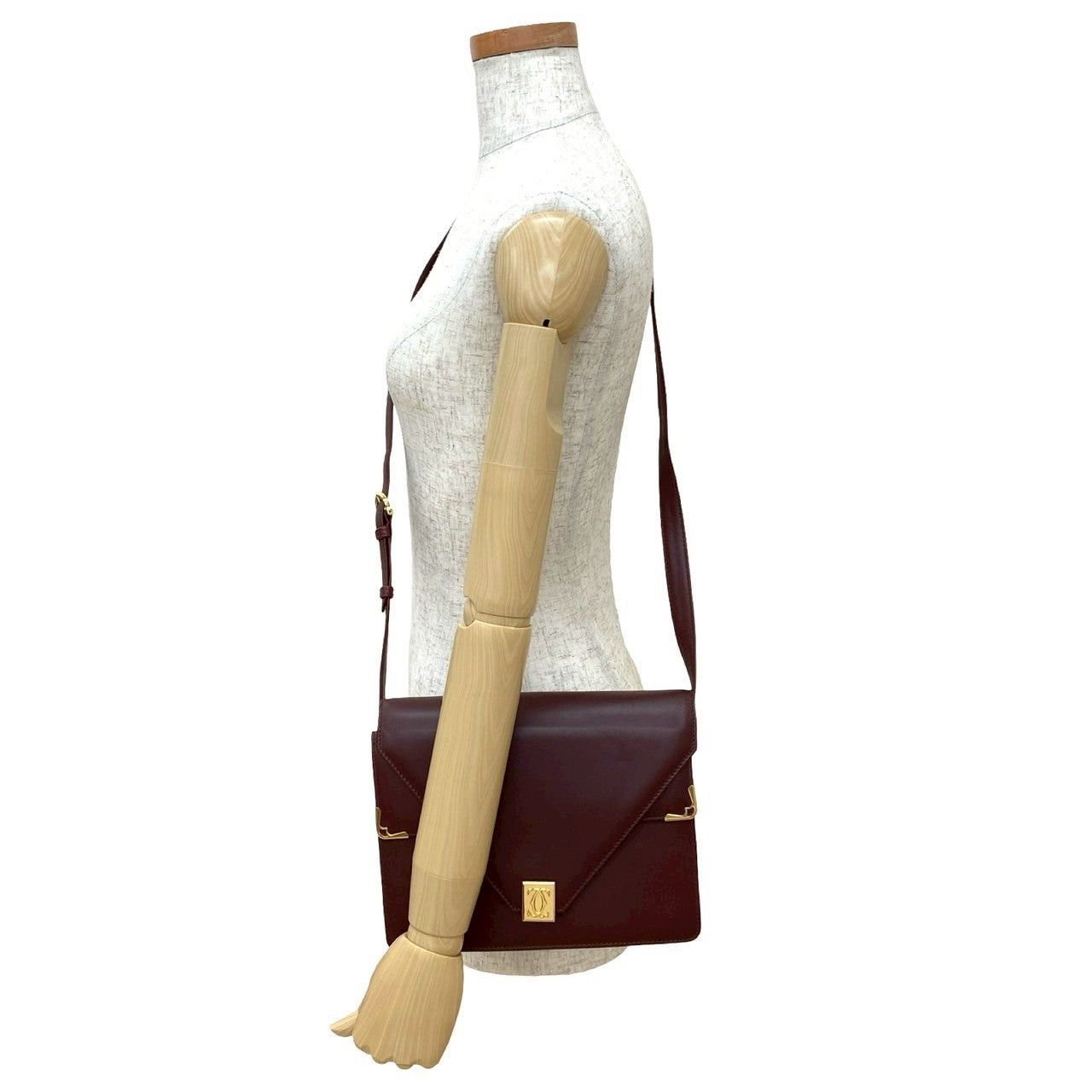 Cartier Cartier Shoulder Bag Red Leather Size ONE SIZE - 2 Thumbnail