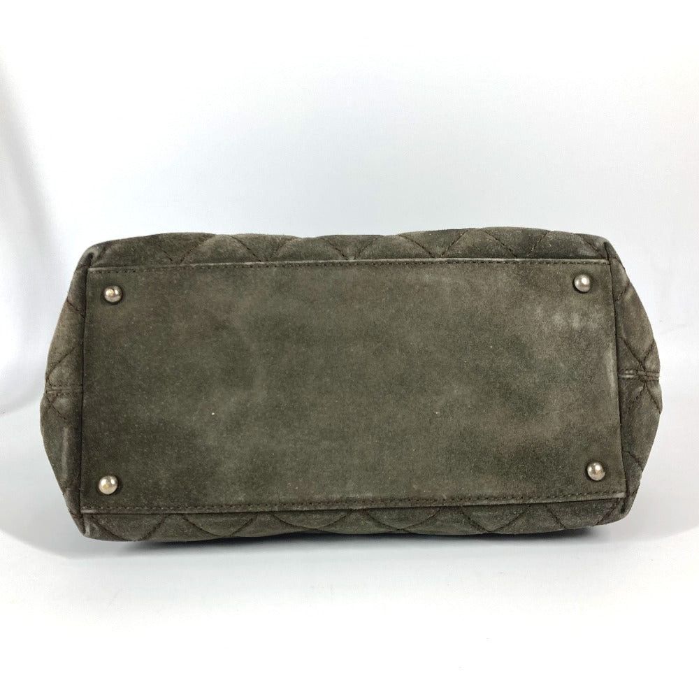 Chanel Chanel Cc Coma Mark Matelasse Shawl Briefcase Tote Bag Turn Lock Shoulder Leather/Suede Women Green Size ONE SIZE - 5 Thumbnail