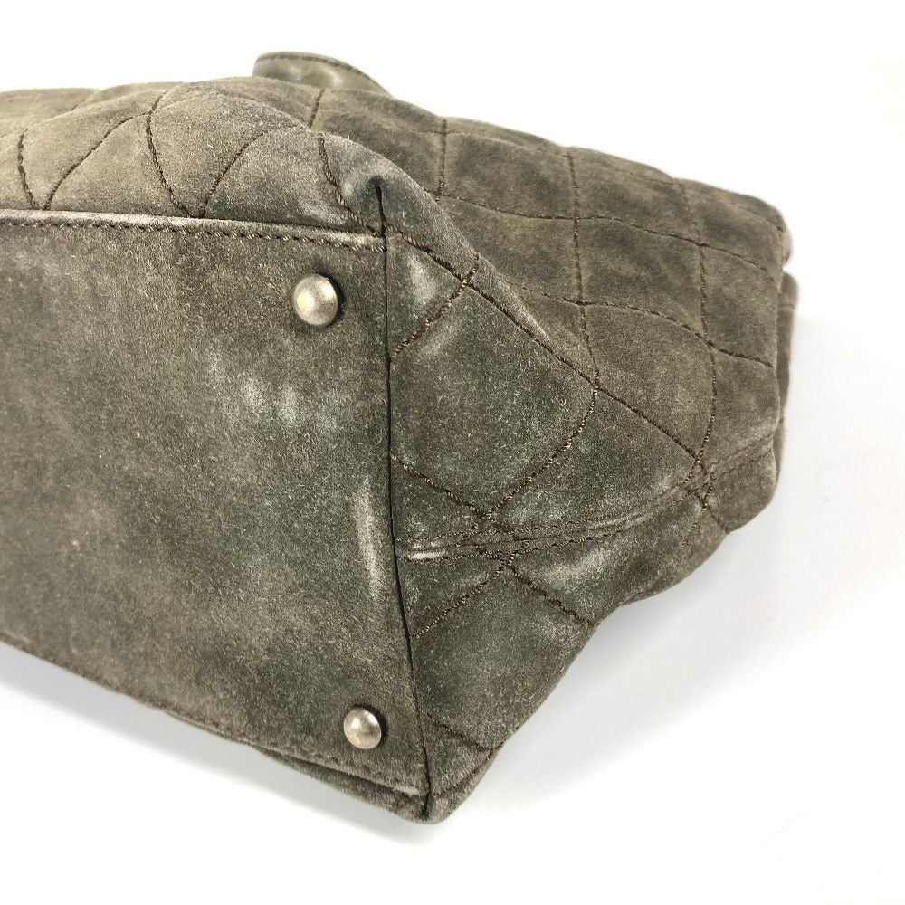 Chanel Chanel Cc Coma Mark Matelasse Shawl Briefcase Tote Bag Turn Lock Shoulder Leather/Suede Women Green Size ONE SIZE - 6 Thumbnail