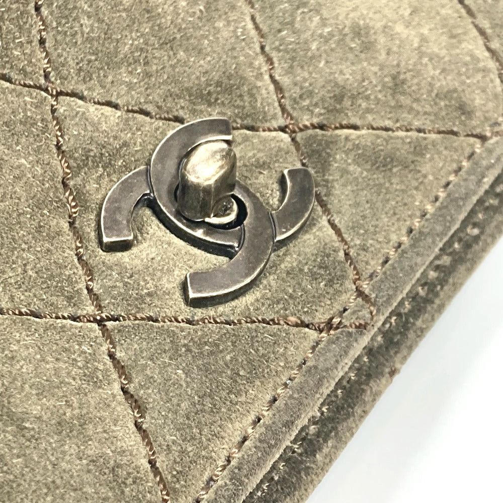 Chanel Chanel Cc Coma Mark Matelasse Shawl Briefcase Tote Bag Turn Lock Shoulder Leather/Suede Women Green Size ONE SIZE - 11 Thumbnail