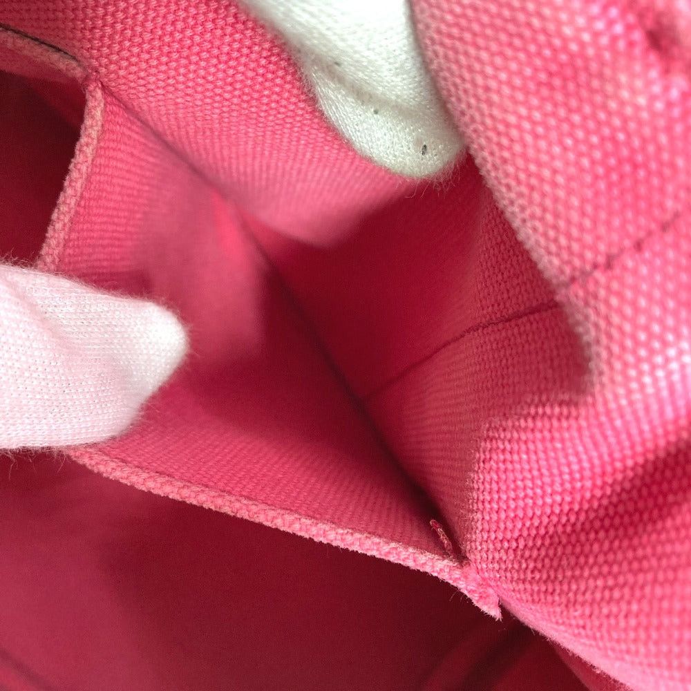 Prada Prada Canapa Double Briefcase Tote Bag Shoulder Diagonal Hanging (E.G. Of A Rocket) Logo Print Handbag Canvas Women Pink Size ONE SIZE - 12 Thumbnail