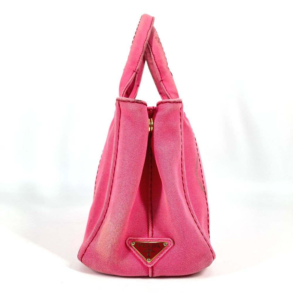 Prada Prada Canapa Double Briefcase Tote Bag Shoulder Diagonal Hanging (E.G. Of A Rocket) Logo Print Handbag Canvas Women Pink Size ONE SIZE - 2 Thumbnail