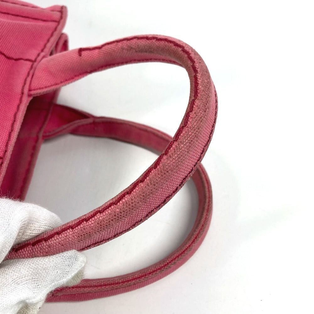 Prada Prada Canapa Double Briefcase Tote Bag Shoulder Diagonal Hanging (E.G. Of A Rocket) Logo Print Handbag Canvas Women Pink Size ONE SIZE - 9 Thumbnail