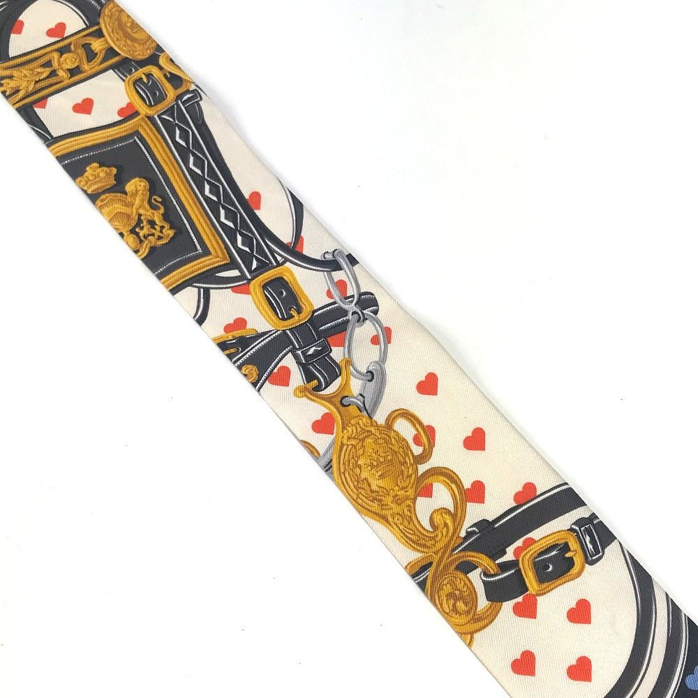 Hermes Hermes Twilly Wheelie Brid De Gala Love Heart Bandeau Scarf Silk Women Orange Size ONE SIZE - 9 Thumbnail