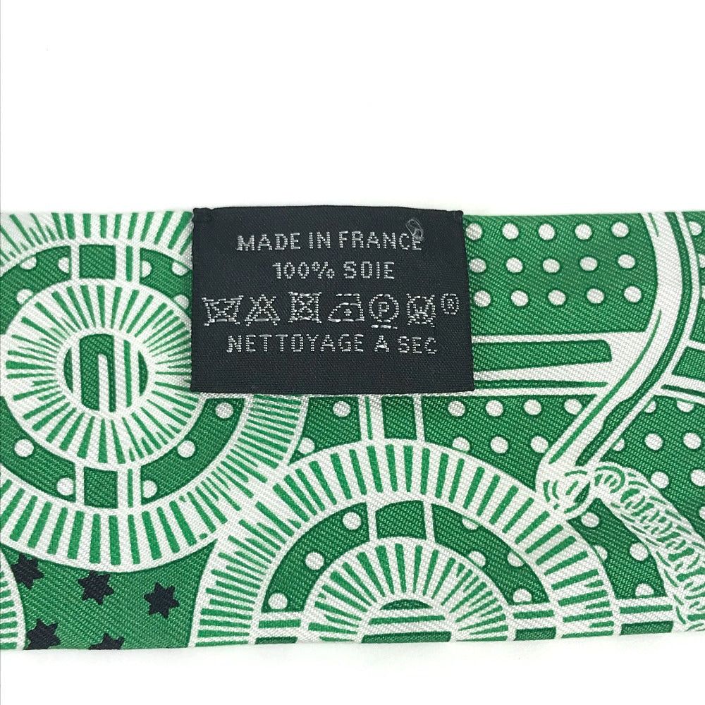 Hermes Hermes Twilly Wheelie Apron Doll Bandana Bandeau Scarf Silk Women Green Size ONE SIZE - 4 Thumbnail