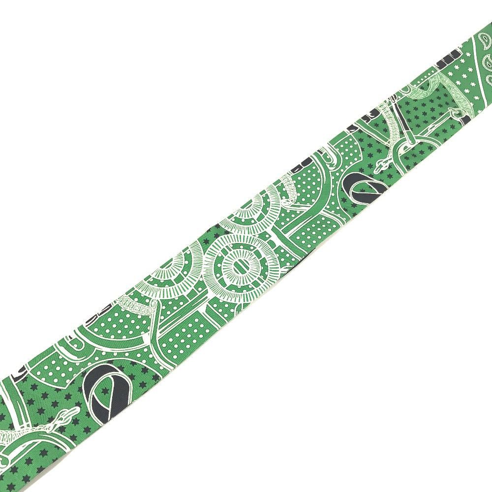 Hermes Hermes Twilly Wheelie Apron Doll Bandana Bandeau Scarf Silk Women Green Size ONE SIZE - 10 Thumbnail
