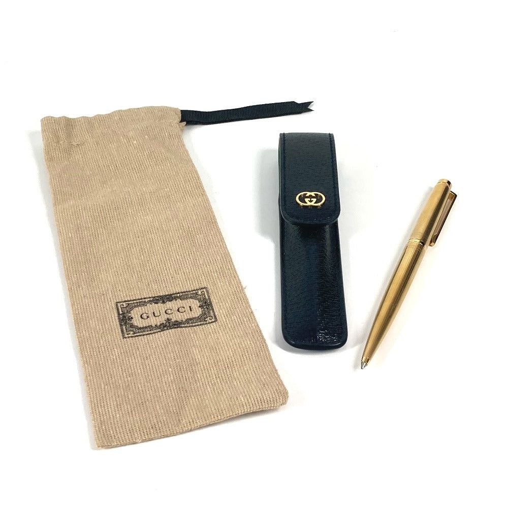 Gucci Gucci 662762 Interlocking G With A Case Pen Stationery Ball-Point Metal Unisex Gold Size ONE SIZE - 11 Thumbnail