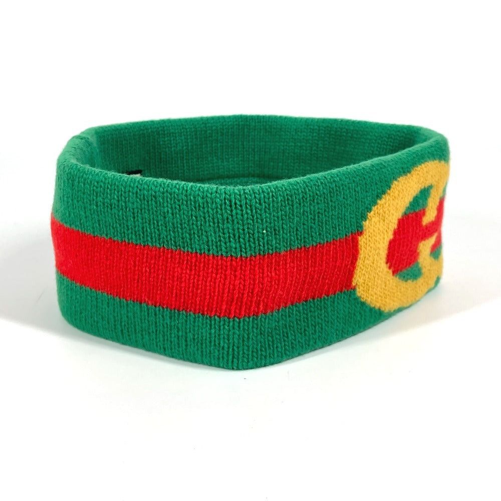 Gucci Gucci Gg Sherry Line Headband Hair Accessory Band Wool Unisex Green Size ONE SIZE - 6 Thumbnail