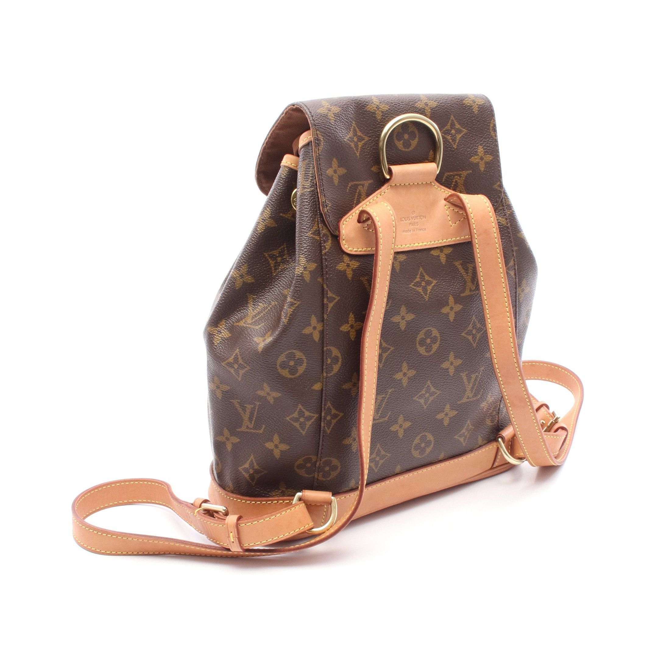Louis Vuitton Louis Vuitton Montsouris Mm Monogram Backpack Rucksack Leather Brown Size ONE SIZE - 2 Thumbnail