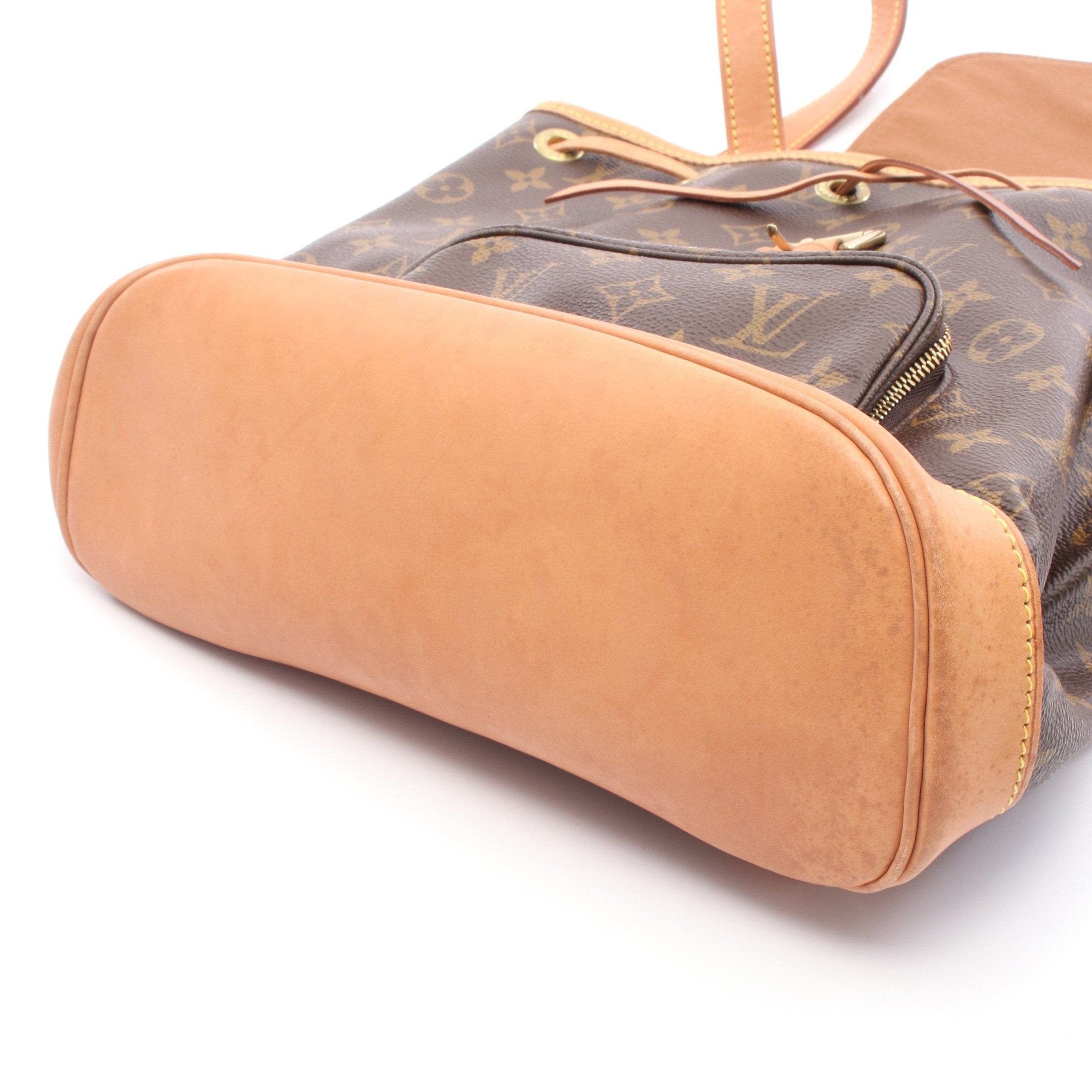 Louis Vuitton Louis Vuitton Montsouris Mm Monogram Backpack Rucksack Leather Brown Size ONE SIZE - 6 Thumbnail