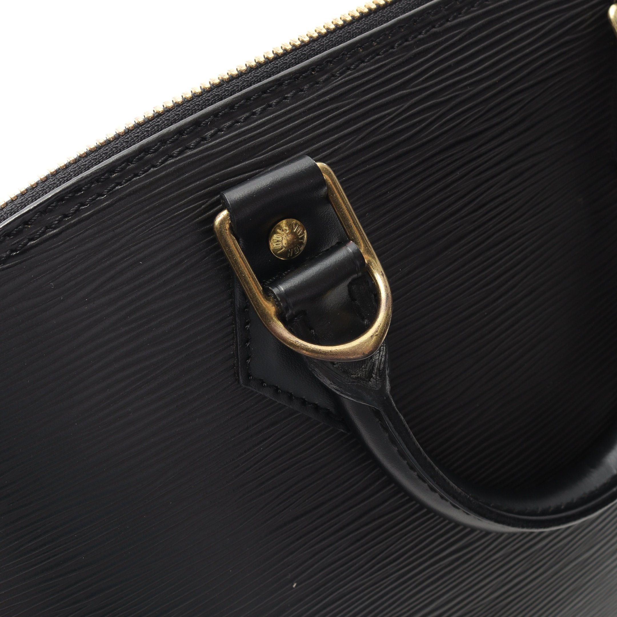 Louis Vuitton Louis Vuitton Alma Epi Noir Handbag Leather Black Size ONE SIZE - 9 Thumbnail