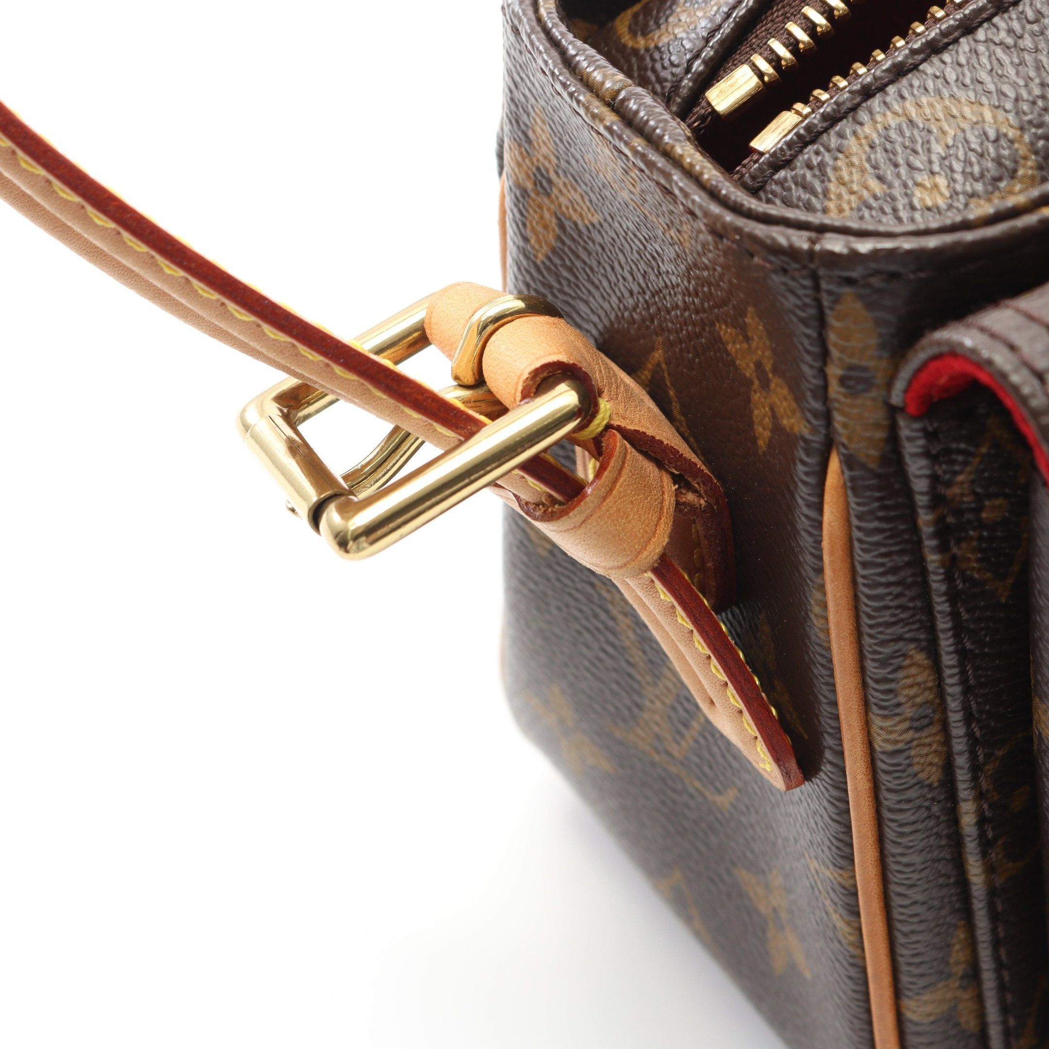 Louis Vuitton Louis Vuitton Vivacite Mm Monogram Shoulder Bag Leather Brown Size ONE SIZE - 9 Thumbnail