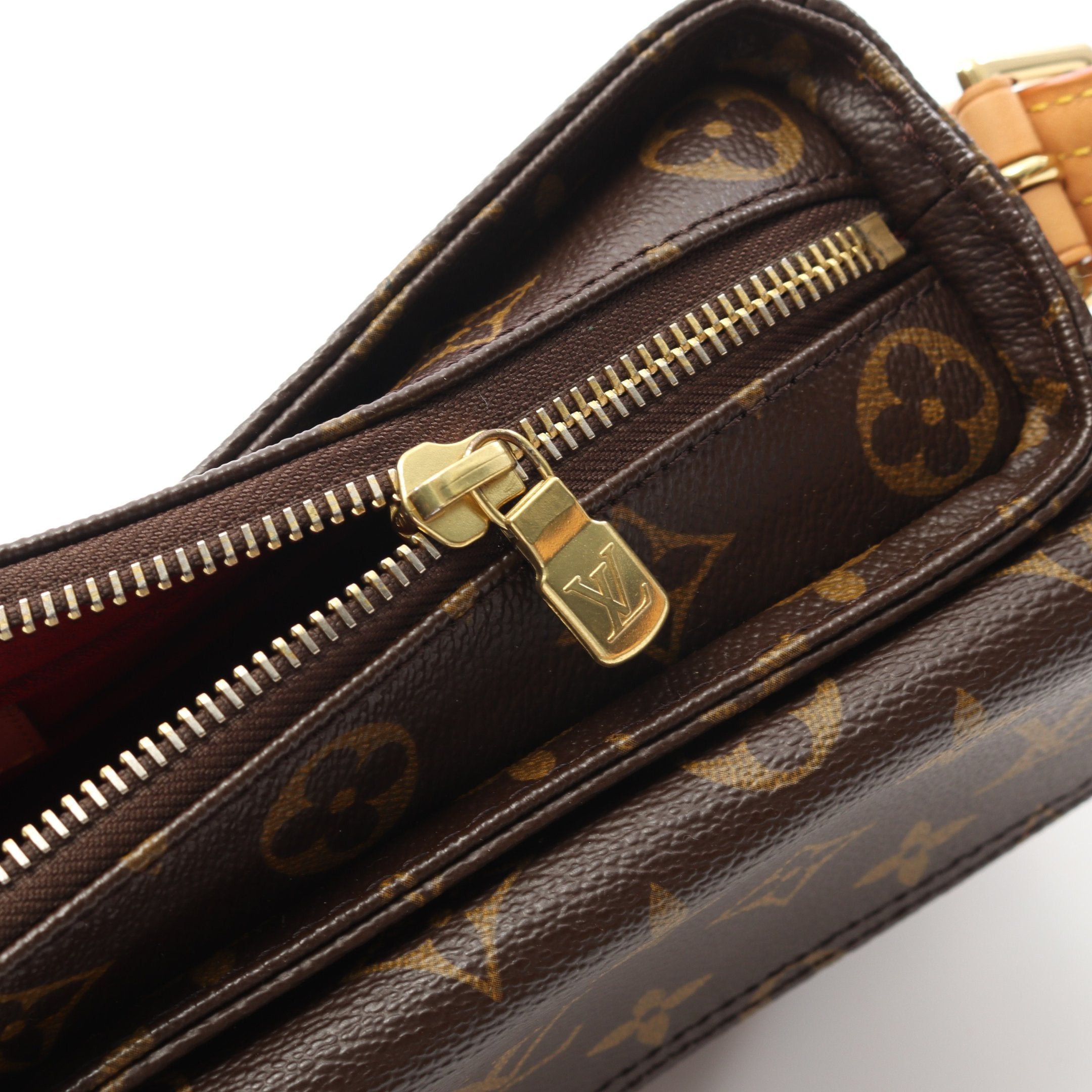 Louis Vuitton Louis Vuitton Vivacite Mm Monogram Shoulder Bag Leather Brown Size ONE SIZE - 8 Thumbnail