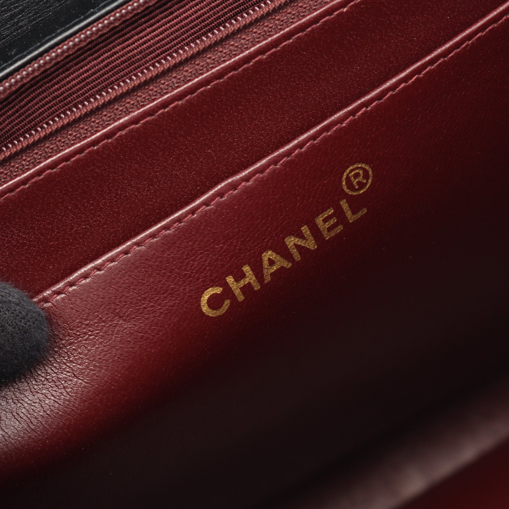 Chanel Chanel Decamatlassé 34 Double Chain Shoulder Bag Lambskin Black Gold Hardware Size ONE SIZE - 4 Thumbnail
