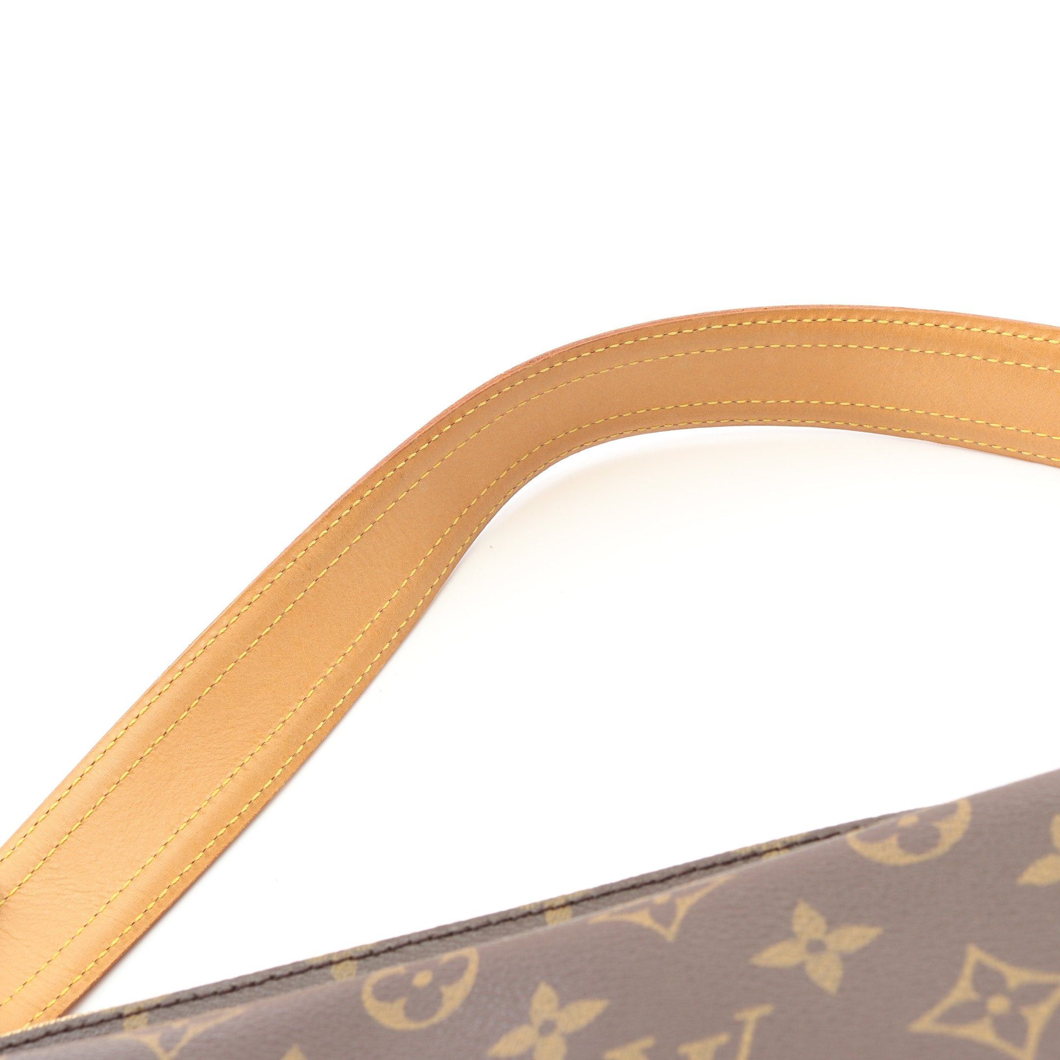 Louis Vuitton Vivacite Gm Monogram Shoulder Bag Leather Brown